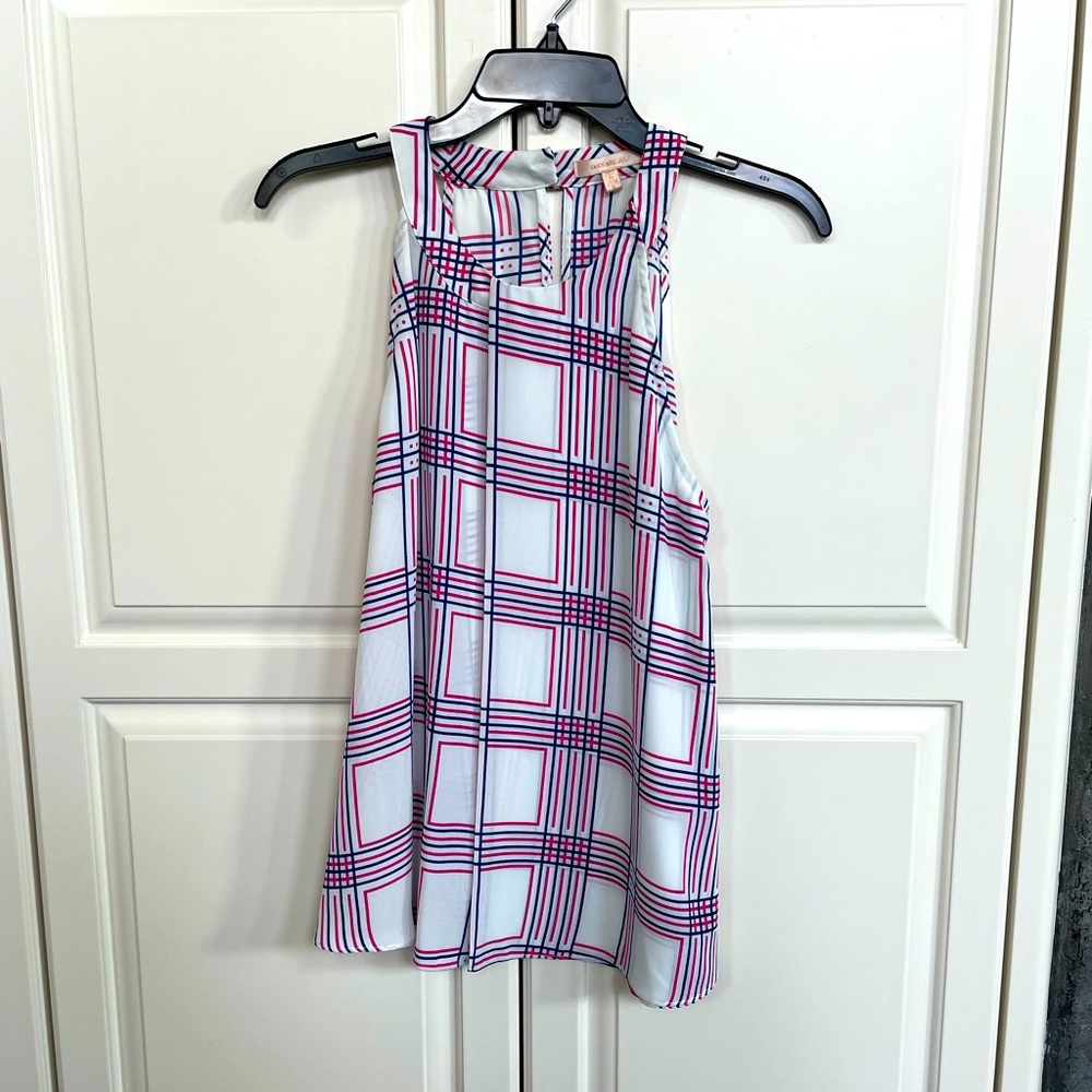 High Neck Flowy Tank Top